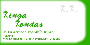 kinga kondas business card